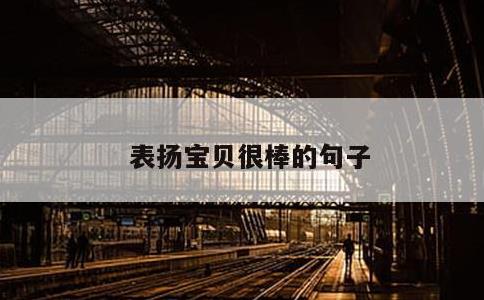 表扬宝贝很棒的句子