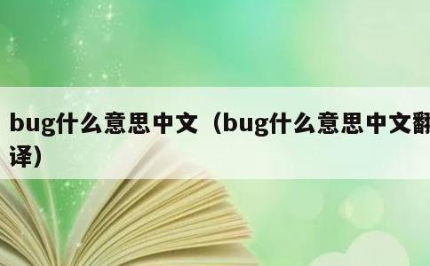 bug什么意思中文,bug什么意思中文翻译