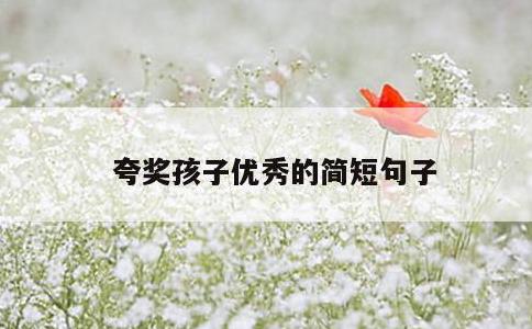 夸奖孩子优秀的简短句子