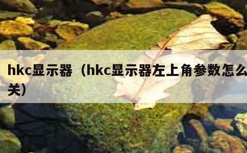 hkc显示器，hkc显示器左上角参数怎么关