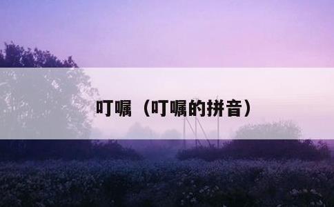 叮嘱，叮嘱的拼音