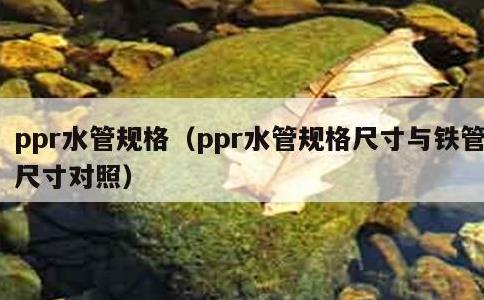 ppr水管规格，ppr水管规格尺寸与铁管尺寸对照
