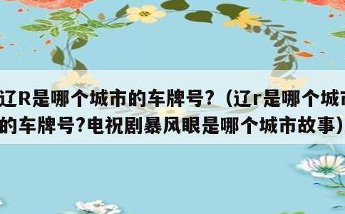 辽R是哪个城市的车牌号?，辽r是哪个城市的车牌号?电祝剧暴风眼是哪个城市故事