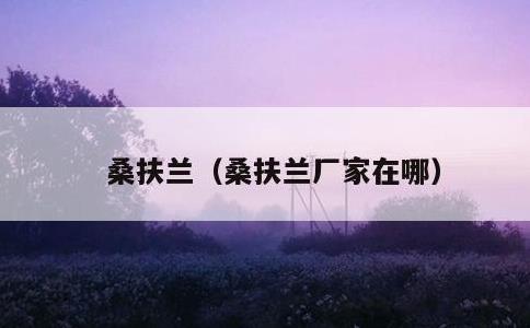 桑扶兰，桑扶兰厂家在哪