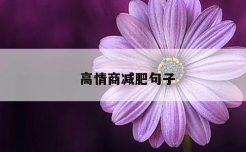 高情商减肥句子