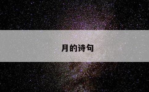 月的诗句