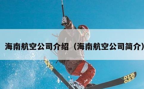 海南航空公司介绍，海南航空公司简介