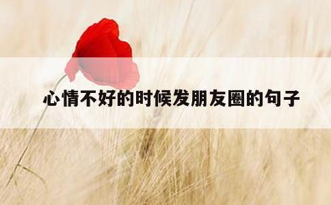心情不好的时候发朋友圈的句子