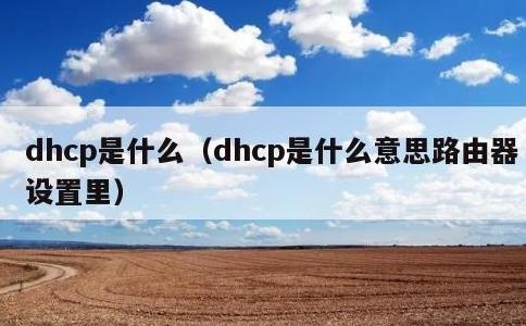 dhcp是什么，dhcp是什么意思路由器设置里