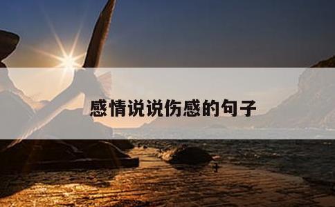 感情说说伤感的句子