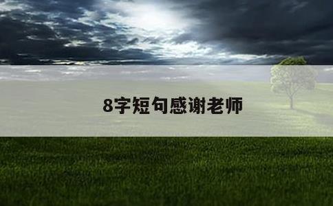 8字短句感谢老师