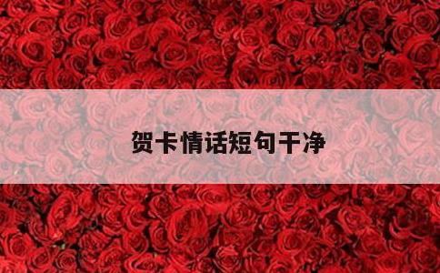 贺卡情话短句干净