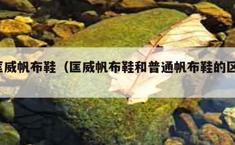 匡威帆布鞋，匡威帆布鞋和普通帆布鞋的区别