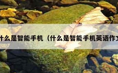 什么是智能手机,什么是智能手机英语作文