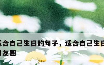 适合自己生日的句子，适合自己生日的句子发朋友圈