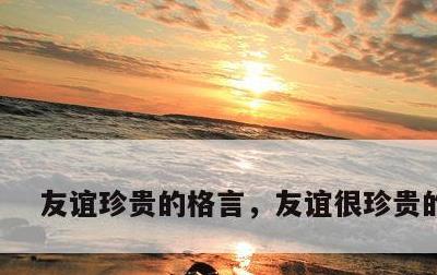友谊珍贵的格言，友谊很珍贵的名言