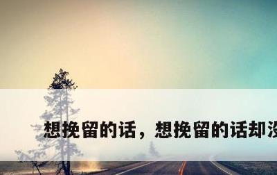 想挽留的话，想挽留的话却没说