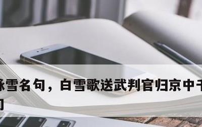 咏雪名句，白雪歌送武判官归京中千古咏雪名句