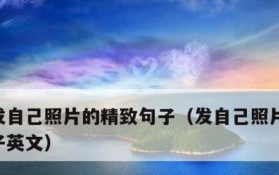 发自己照片的精致句子，发自己照片的精致句子英文
