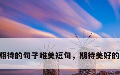 期待的句子唯美短句，期待美好的唯美句子