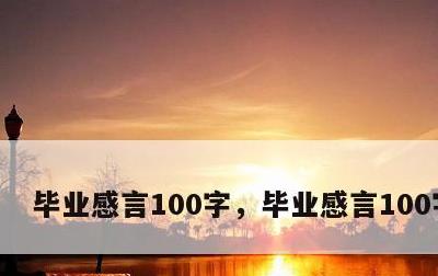 毕业感言100字，毕业感言100字以内