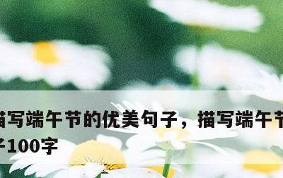 描写端午节的优美句子，描写端午节的优美句子100字