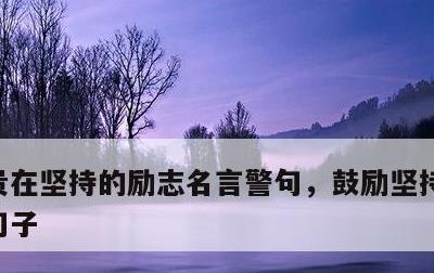 贵在坚持的励志名言警句，鼓励坚持不放弃的句子