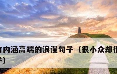 有内涵高端的浪漫句子，很小众却很惊艳的句子