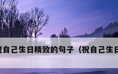祝自己生日精致的句子，祝自己生日幽默句子
