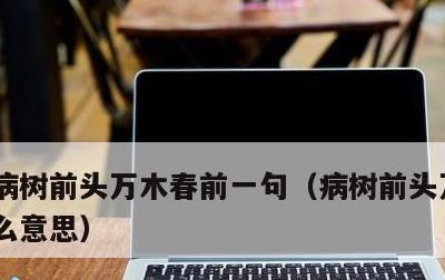 病树前头万木春前一句，病树前头万木春 什么意思