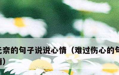 无奈的句子说说心情，难过伤心的句子说说心情