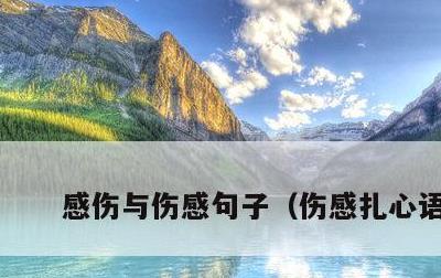 感伤与伤感句子，伤感扎心语录
