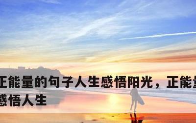 正能量的句子人生感悟阳光，正能量的短句 感悟人生