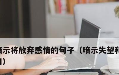 暗示将放弃感情的句子，暗示失望和心凉的诗句