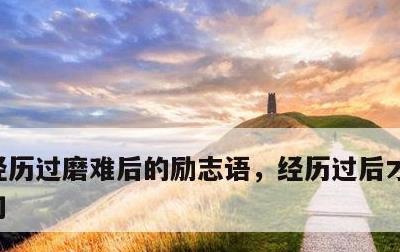 经历过磨难后的励志语，经历过后才成长的语句