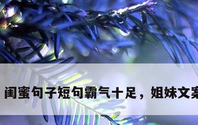 闺蜜句子短句霸气十足，姐妹文案高级感