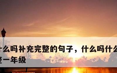 什么吗补充完整的句子，什么吗什么呢补充完整一年级