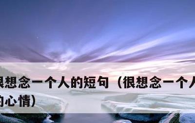 很想念一个人的短句，很想念一个人却见不到的心情