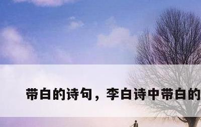 带白的诗句，李白诗中带白的诗句