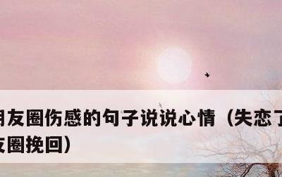 朋友圈伤感的句子说说心情，失恋了怎么发朋友圈挽回