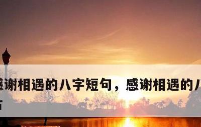 感谢相遇的八字短句，感谢相遇的八字短句图片