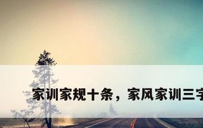 家训家规十条，家风家训三字经