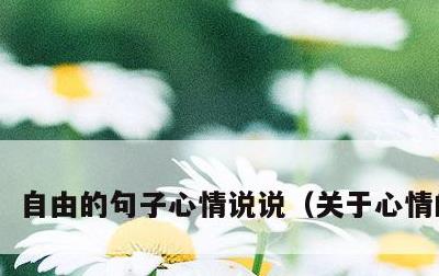 自由的句子心情说说，关于心情的句子