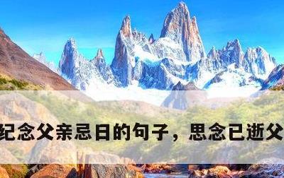 纪念父亲忌日的句子，思念已逝父亲的诗句