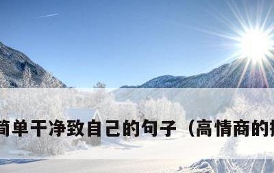 简单干净致自己的句子，高情商的撩人句子