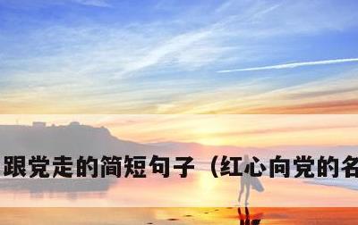 跟党走的简短句子，红心向党的名言名句