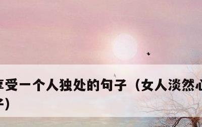 享受一个人独处的句子，女人淡然心静唯美句子