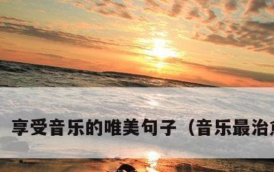 享受音乐的唯美句子，音乐最治愈短句