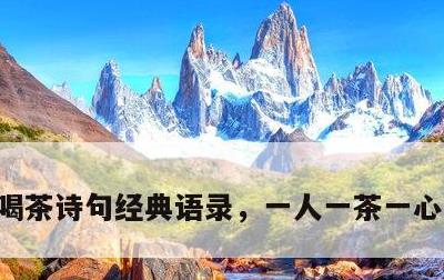 喝茶诗句经典语录，一人一茶一心境的句子