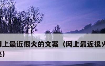 网上最近很火的文案，网上最近很火的文案搞笑